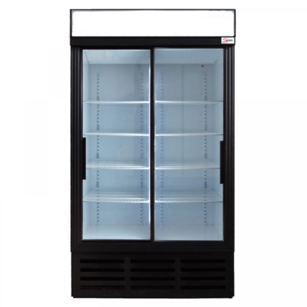 SALVADORE UPRIGHT DOUBLE SLIDING DOOR BEVERAGE COOLER -1140MM WIDE [S]