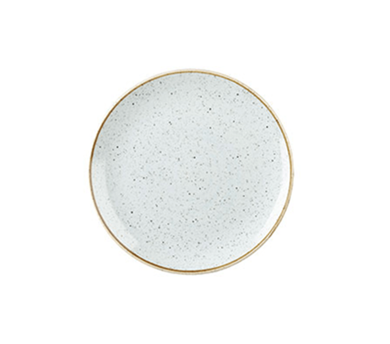 CHURCHILL STONECAST DUCK EGG BLUE COUPE PLATE – 16.5CM  (12)