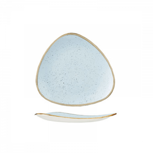 STONECAST - DUCK EGG BLUE 19.2CM TRIANGLE PLATE (12)