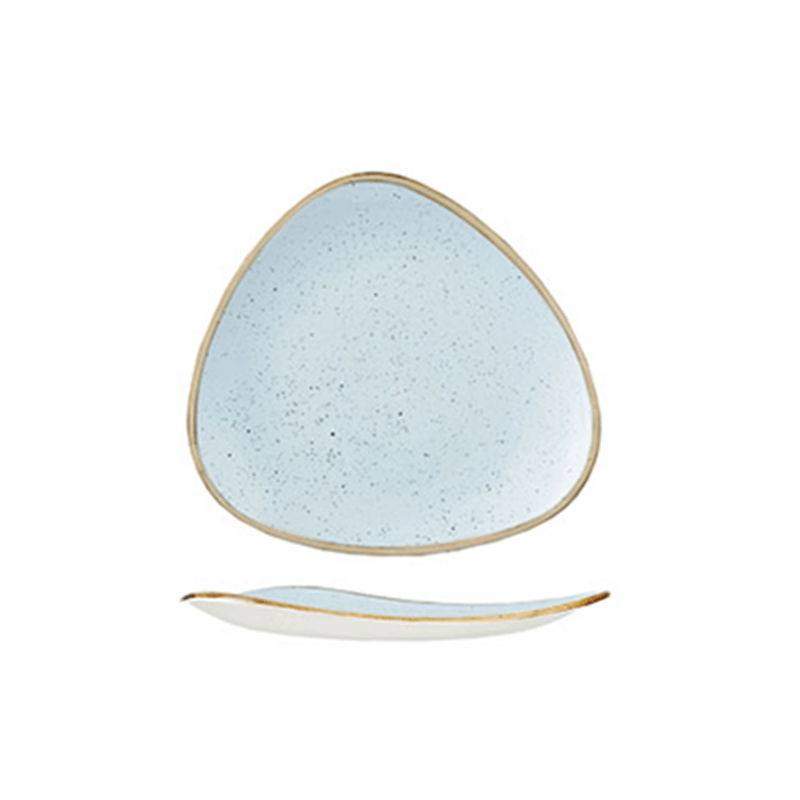 STONECAST – DUCK EGG BLUE 19.2CM TRIANGLE PLATE (12)