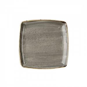 STONECAST - PEPPERCORN GREY - DEEP SQUARE PLATE - 26.8CM (6)