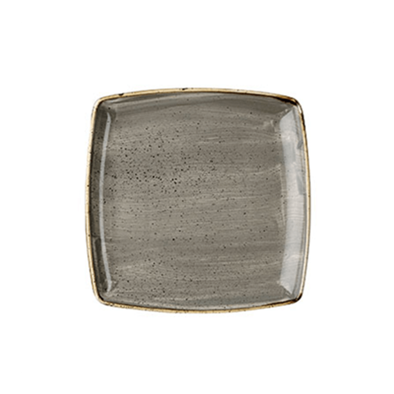 STONECAST – PEPPERCORN GREY – DEEP SQUARE PLATE – 26.8CM (6)