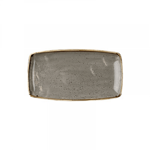 STONECAST - PEPPERCORN GREY 29.5x15CM OBLONG PLATE (12)