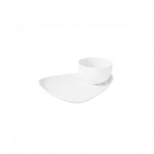 CHURCHILL SNACK ATTACK WHITE TRIANGULAR SNACK PLATE -  24CM (6)