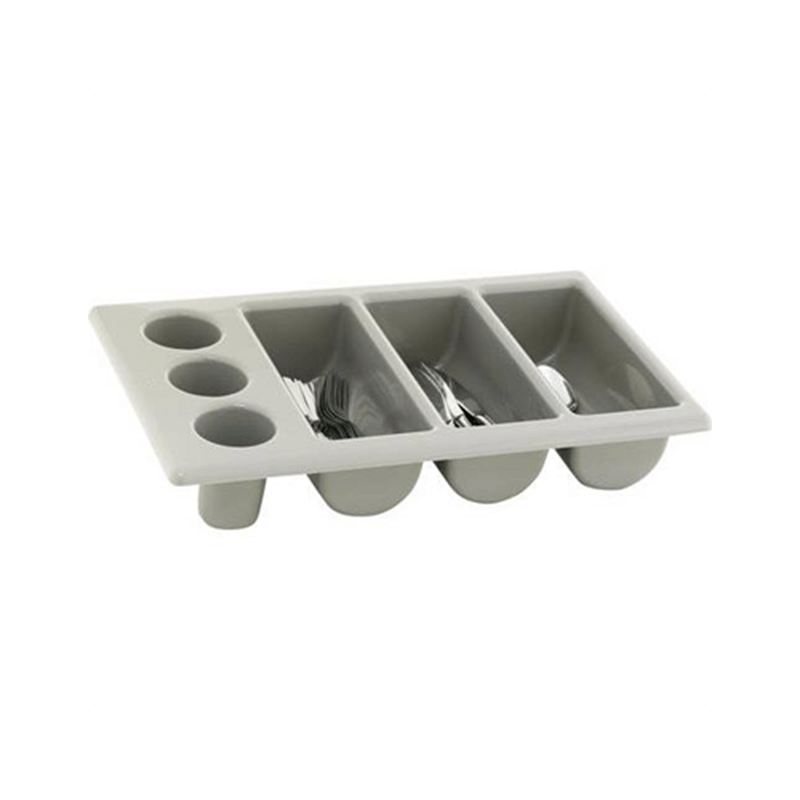 GREY 3 DIVISION CUTLERY TRAY – 500 X 300MM