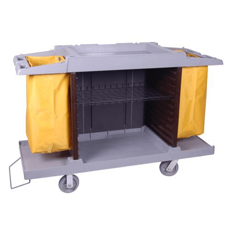 HOTEL SERVICE TROLLEY PLASTIC 1480MM X 550MM X 1000MM