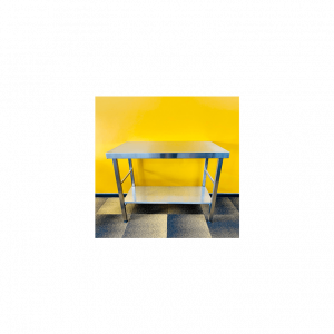 STAINLESS STEEL TABLE - NO SPLASHBACK - 750D NSB & GALV SHELF