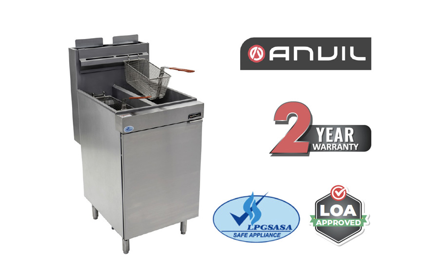 Introducing The Anvil Double Floor Standing Gas Fryer Munaaz South Africa