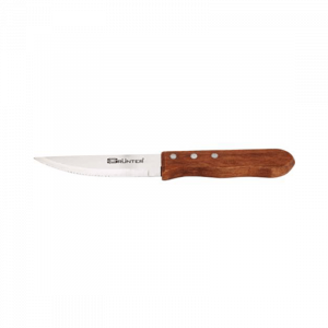 STEAK KNIFE DELUXE BROAD BLADE - WOODEN HANDLE (1)