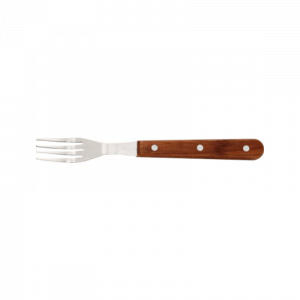GRUNTER DELUXE WOODEN HANDLE STEAK FORK