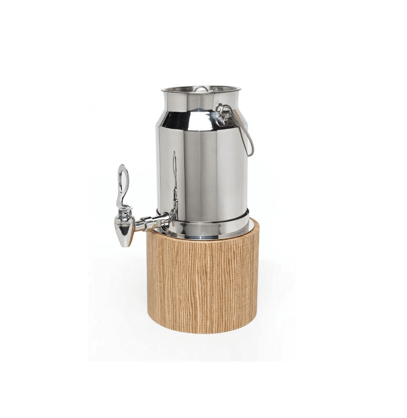 MILK DISPENSER WITH WOODEN BASE – WALNUT – 5LT