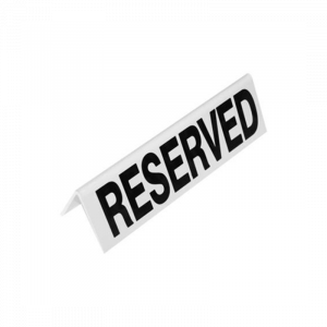 RESERVED TABLE SIGN PLASTIC