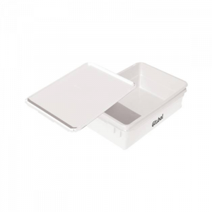 STORAGE CONTAINER LARGE WITH LID - PLASTIC - 600MM X 400MM X 195MM