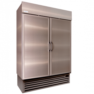 STAYCOLD DOUBLE SOLID HINGED DOOR COOLER W/ S/S SIDES AND GREY TRIM