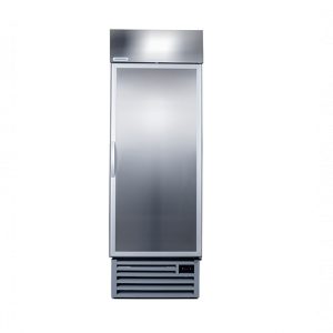 STAYCOLD SINGLE SOLID HINGED DOOR FREEZER W/ S/S SIDES AND GREY TRIM