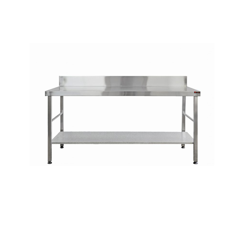 STAINLESS STEEL TABLE WITH SPLASHBACK SB150