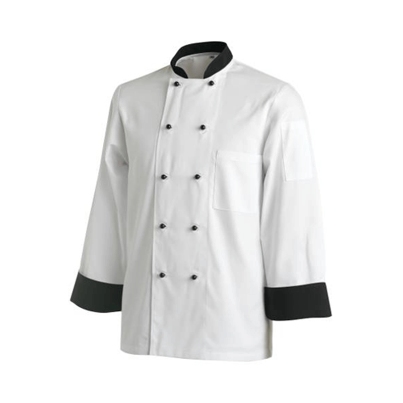 CHEFS UNIFORM JACKET CONTRAST LONG (x small – xxx large)