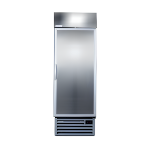 STAYCOLD SINGLE SOLID HINGED DOOR FREEZER W/ S/S SIDES AND GREY TRIM