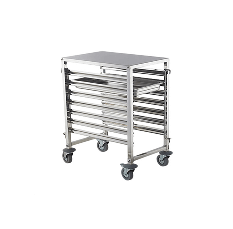 WORKING TABLE S/STEEL – MOBILE – 7 TIER 385MM X 550MM X 900MM