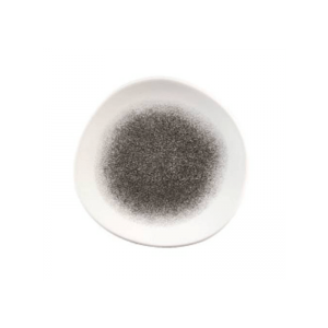 CHURCHILL RAKU QUARTZ BLACK ORGANIC ROUND PLATE - 21CM (12)