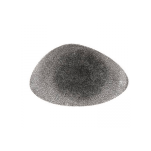 CHURCHILL RAKU QUARTZ BLACK CHEFS' TRIANGLE PLATE - 30x20CM (6)