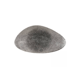 RAKU - QUARTZ BLACK - CHEFS' TRIANGLE PLATE - 35CM X 19CM (6)