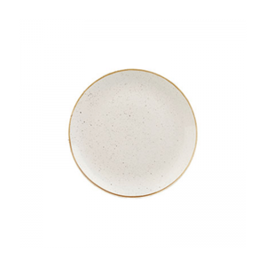 CHURCHILL STONECAST BARLEY WHITE COUPE PLATE - 16.5CM (12)