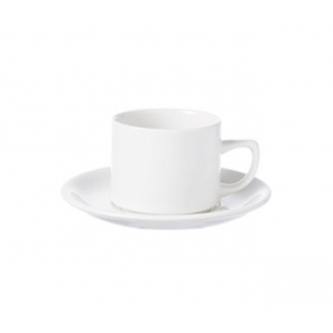 FORTIS WHITE HOLLOWARE MAPLE TEA CUP ONLY - 20CL (24)