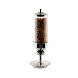 CEREAL DISPENSER SINGLE S/STEEL - POLYCARBONATE CYLINDER 265MM X 200MM X 595MM 3.7LT