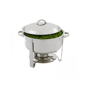 CHAFING DISH S/STEEL - POLISHED ROUND 3.7LT