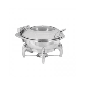 CHAFING DISH INDUCTION - ROUND- GLASS LID 6LT
