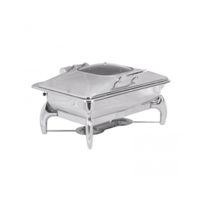 CHAFING DISH INDUCTION - RECTANGULAR- GLASS LID 9LT