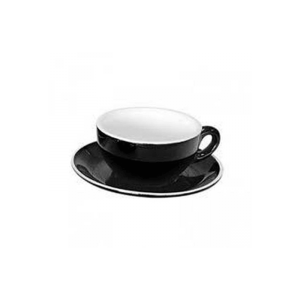 ITALIA - BLACK - CAPPUCCINO SAUCER - 14.1CM (12)
