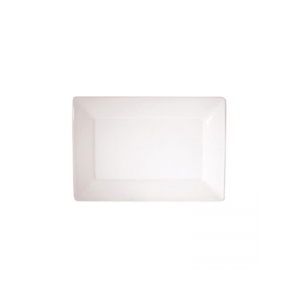 NEW BONE - WHITE - FLAT RECTANGLE PLATE - 31CM X 20CM (12)