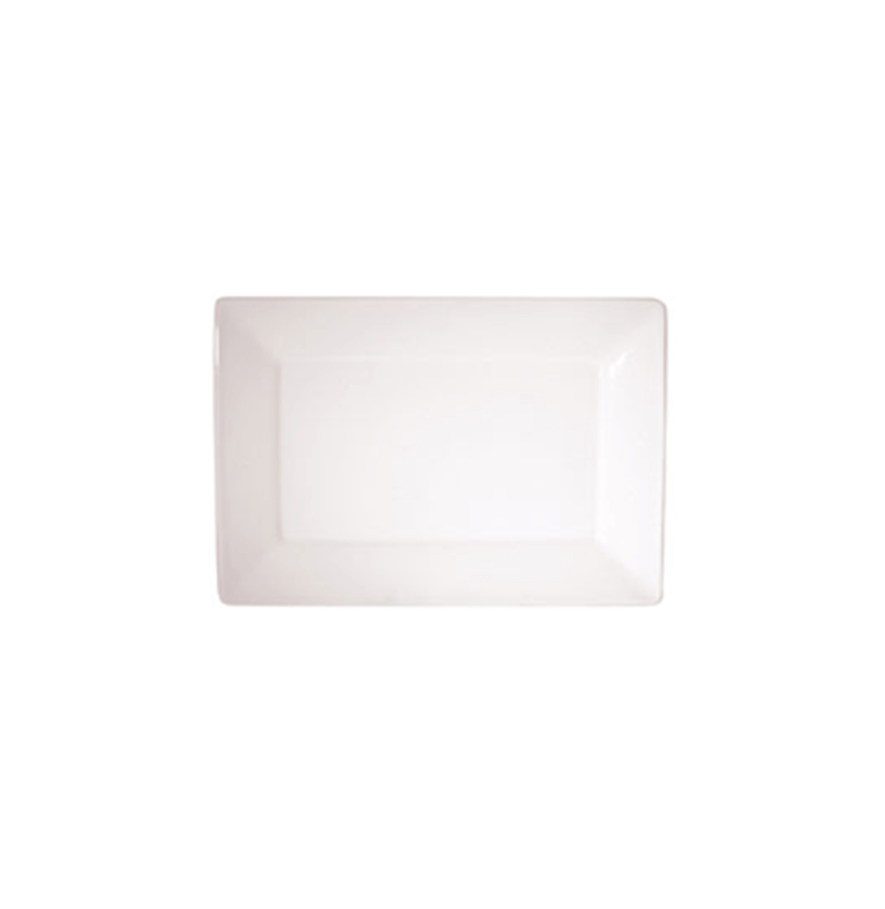 NEW BONE – WHITE – FLAT RECTANGLE PLATE – 31CM X 20CM (12)