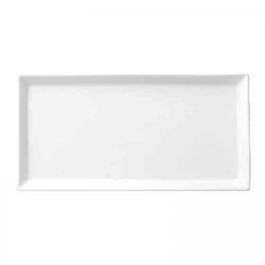 LUZERNE OLIVE WHITE RECTANGULAR PLATE - 17CM (12)
