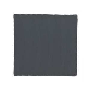 BLACK - SLATE SQUARE TRAY - 25CM X 25CM (4)
