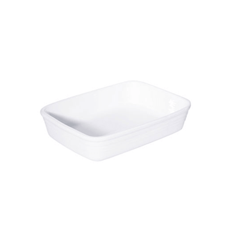 FORTIS WHITE RECTANGULAR BAKER – 27x20CM (1)