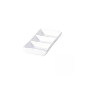 ACCENT - WHITE - RECT. 3-DIVIDED DISH - 17CM (6)