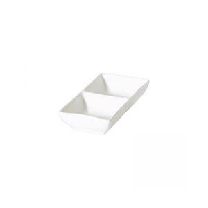 ACCENT - WHITE - RECT. 2-DIVIDED DISH - 14CM (12)