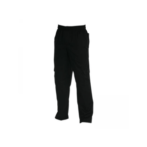 CHEF EQUIP CHEFS UNIFORM BLACK CARGO'S - X SMALL