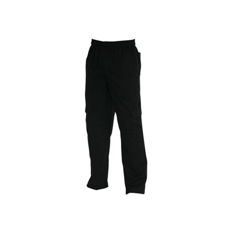 CHEF EQUIP CHEFS UNIFORM BLACK CARGO’S – X SMALL