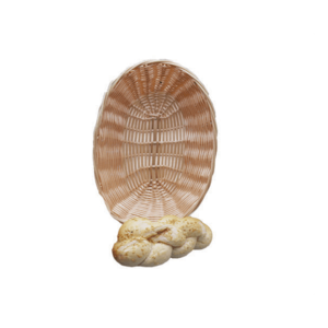PLASTIC OVAL WOVEN BREAD BASKET - 230 x 167mm