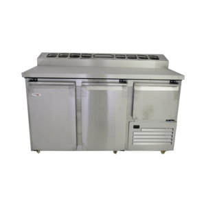 FRIDGESTAR EB1850PS U/BR 1800MM 585L FRIDGE S/S EXTERIOR 2 AND HALF SWING SOLID DOORS R290 PIZZA TOP