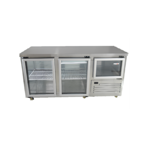 FRIDGESTAR EB1850SG U/BR 1800MM 585L FRIDGE S/S EXTERIOR 2 AND HALF SWING GLASS DOORS R290