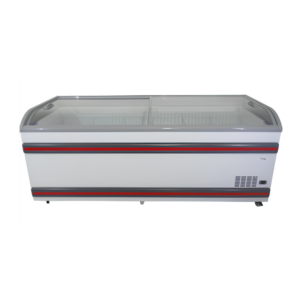 FRIDGESTAR VT2500 2500MM 1000L VISI TOP CURVED GLASS ISLAND MERCHANDISER R290 -22°C