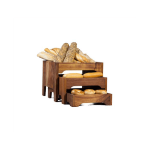 WOOD THREE TIER BREAD STAND (395MM X 395MM X 330MM - COMPLETE) INFINITI