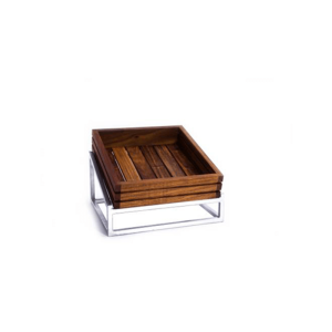 WOOD DISPLAY STAND (STEEL) INFINTI - 330MM X 300MM