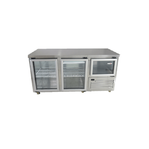 FRIDGESTAR EB1850SG U/BR 1800MM 585L FRIDGE S/S EXTERIOR 2 AND HALF SWING GLASS DOORS R290