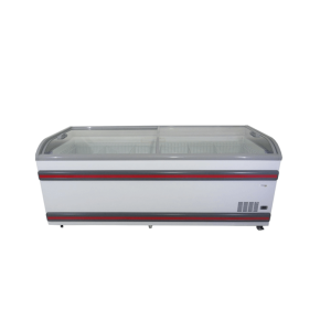 FRIDGESTAR VT2500 2500MM 1000L VISI TOP CURVED GLASS ISLAND MERCHANDISER R290 -22°C